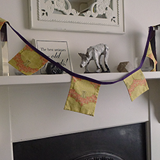 Orange and Purple Bunting